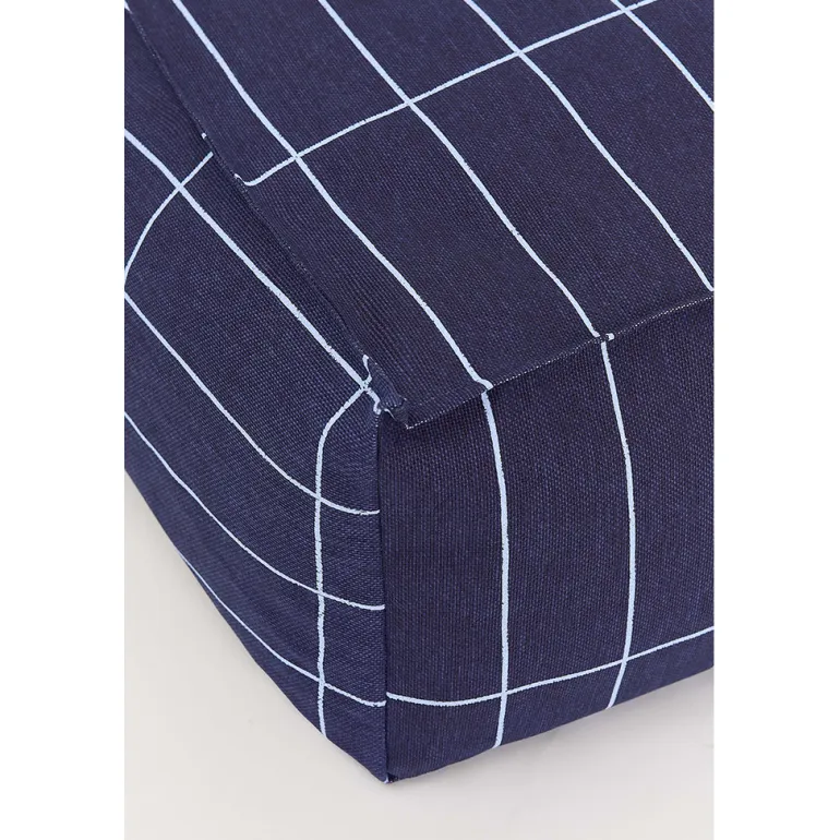 Nobodinoz Vibes long sækkestol, voksen - Navy blue Grid