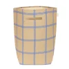 Nobodinoz Vibes Storage Basket, Large - Brown Blue Windowpane