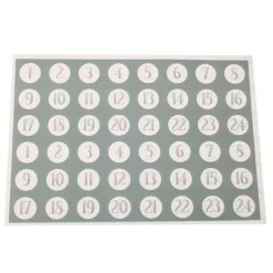 Number Stickers for Advent Calendar