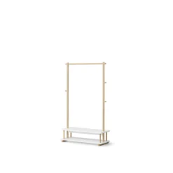 Oliver Furniture, Camp Clothes Rack - White / Oak