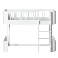 Oliver Furniture, Conversion Kit, from Wood Mini+ Crib Basic to Half-Height Bed - White
