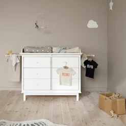 Oliver Furniture Seaside udtræk og vasketøjspose til Seaside kommode m. 6 skuffer