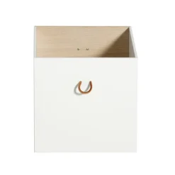 Oliver Furniture Wood Boxes, Oak/White - Set of 3