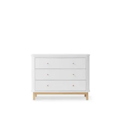 Oliver Furniture Wood kommode, m. 3 skuffer - Hvid/eg