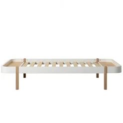 Oliver Furniture, Wood Lounger, 120 x 200 cm – white/oak