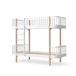 Oliver Furniture, Wood Original, Bunk Bed – Oak with ladder at the front