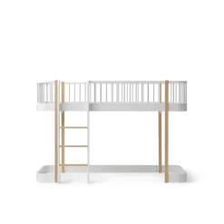 Oliver Furniture, Wood Original, Half-High Bed - White/Oak