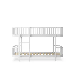 Oliver Furniture, Wood Original Half-High Bunk Bed - White