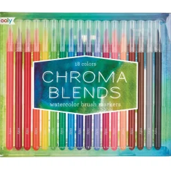 Ooly Brush Markers 18 pcs, Chroma Blends - Watercolor