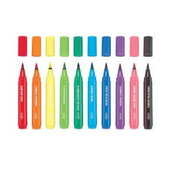 Ooly Jumbo Brush Markers 10-Pack, Washable - Big Bright Brush