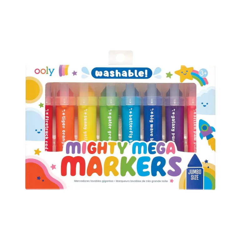 Ooly Mega Markers Set of 8, Washable