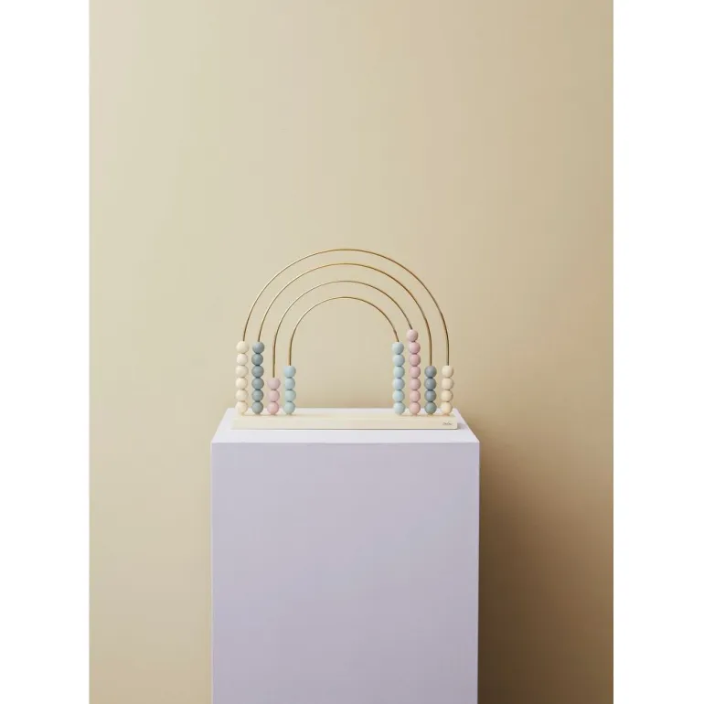 OYOY Wooden Toy, Abacus Rainbow Bead Frame - Nature