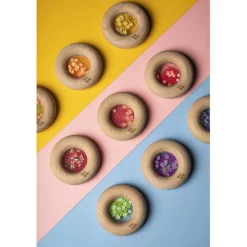 Petit Boum Baby Toy, Sensory Donut Rattle - Watermelons