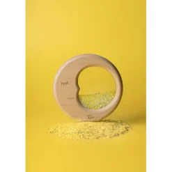 Petit Boum Sensory Toy, Wooden Moon with Liquid and Glitter – Sensory Moon
