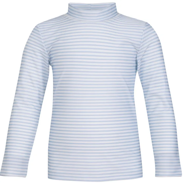 Petit Crabe UV Swim Shirt, Sydney, Baby Blue/White - Ages 0-10