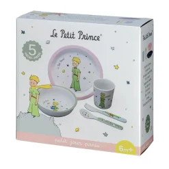 Petit Jour Paris Children’s Tableware Gift Set, 5 Pieces – Den lille prins, Pink