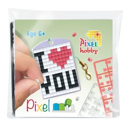 Pixel Mosaic Starter Set, Keychain - I Love You