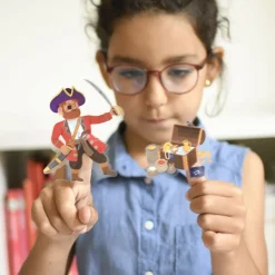 Poppik Paper Sticker Mosaic, Mini Poster and 30 Stickers – Pirate