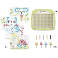 Quercetti PlayEco+ Peg Board Made from Recycled Plastic - 310 Pieces