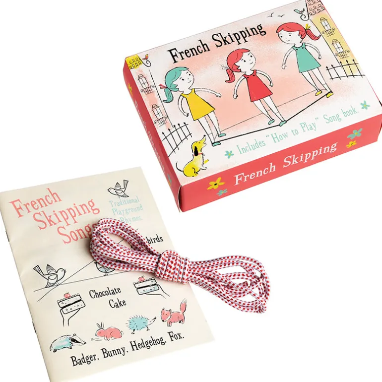 Rex London French Skipping Elastic with Songbook – Perfect for Jumping and Skipping