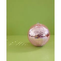 Rice Disco Ball in Soft Pink, 25 cm