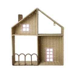 Rice House Shelf, Væghylde inddelt i 4 rum - Pink