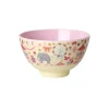 Rice Melamine Bowl, Small, Fun Fair Print - Pink