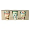 Rice Melamine Cups, Fun Fair Print, 6-Pack, Small - Mint