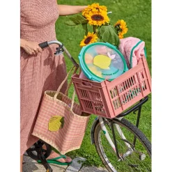 Rice Snack Tray with Lid, 6-Piece - Mint