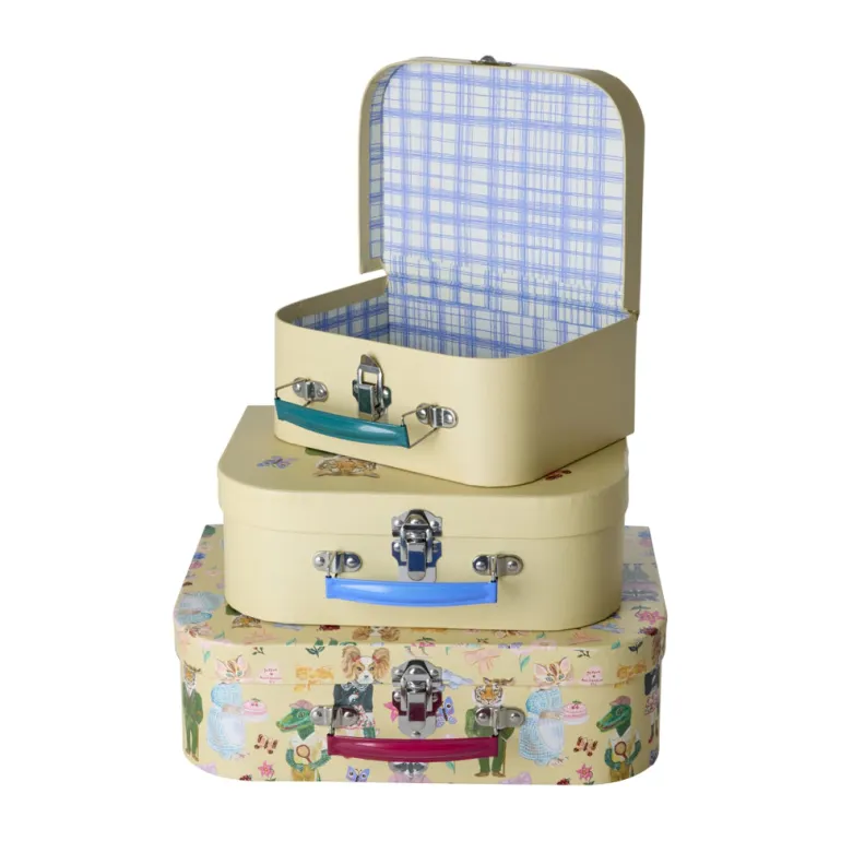 Rice Suitcase Set, 3 pcs. cream - Nathalie Lété Print