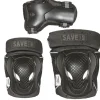 Save My Bones, Protective Gear for Roller Skating, Black - Sizes XS-L