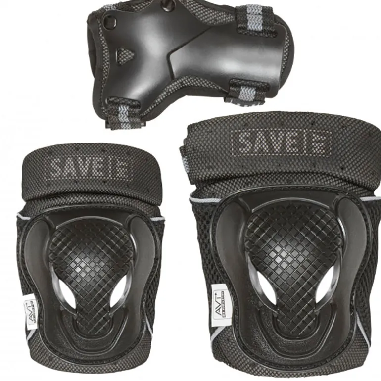 Save My Bones, Protective Gear for Roller Skating, Black - Sizes XS-L