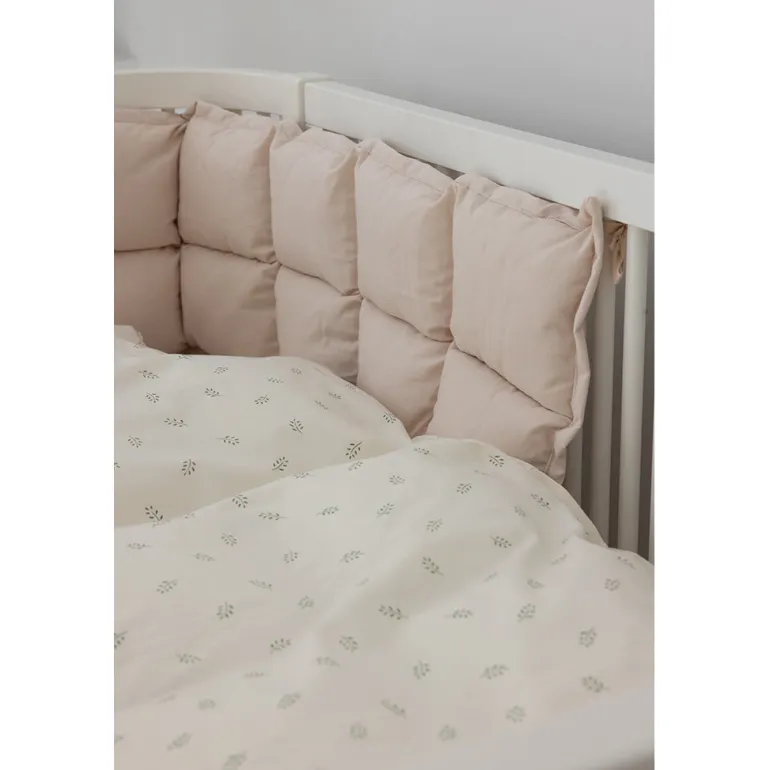 Sebra Baby Bumper, Kapok, Half Length - Birchbark Rose