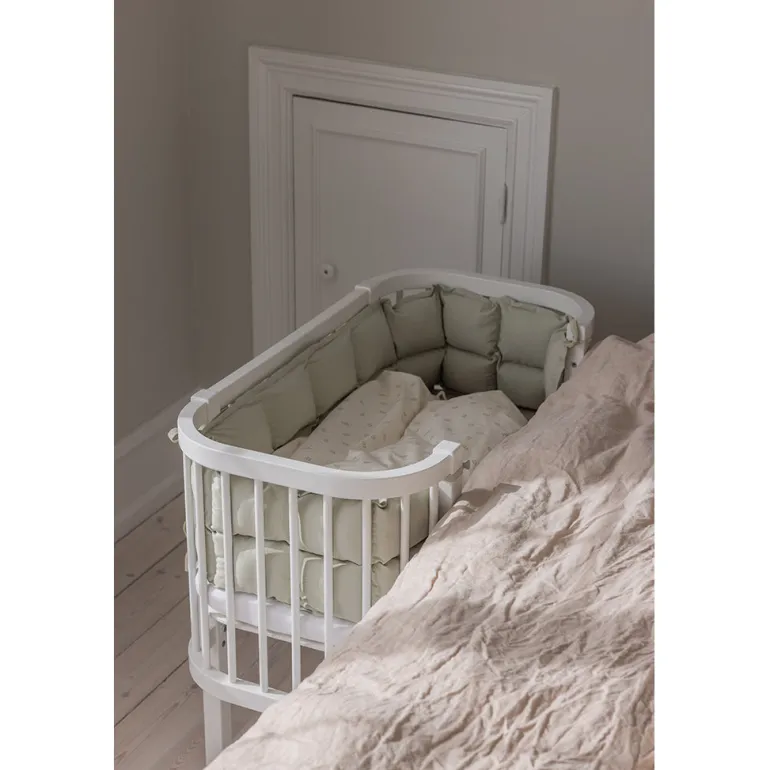 Sebra Baby Cot, Bedside Crib – Classic White