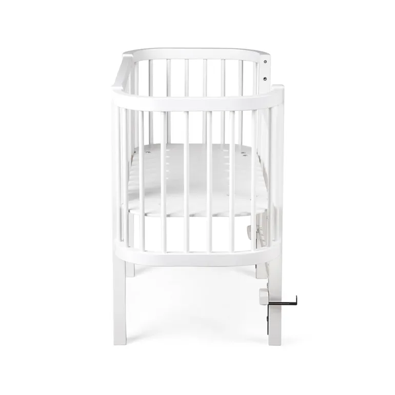 Sebra Baby Cot, Bedside Crib – Classic White