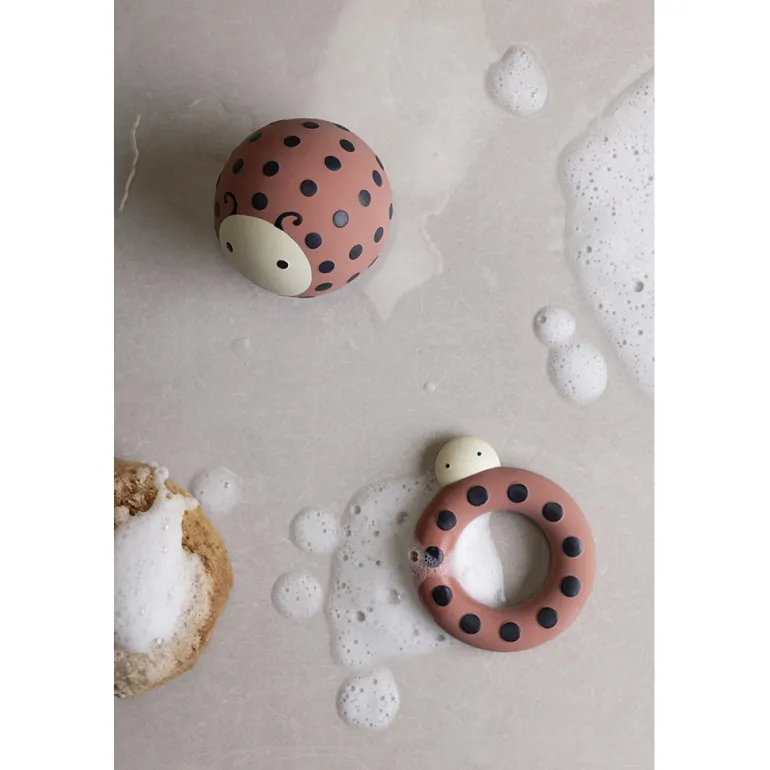 Sebra Bath Toy, Ladybug - Natural Rubber Latex