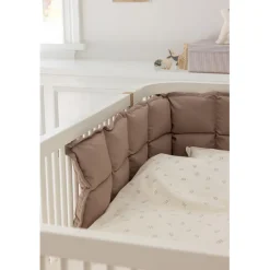 Sebra Bed Bumper, Kapok, Half Length - Jetty Beige