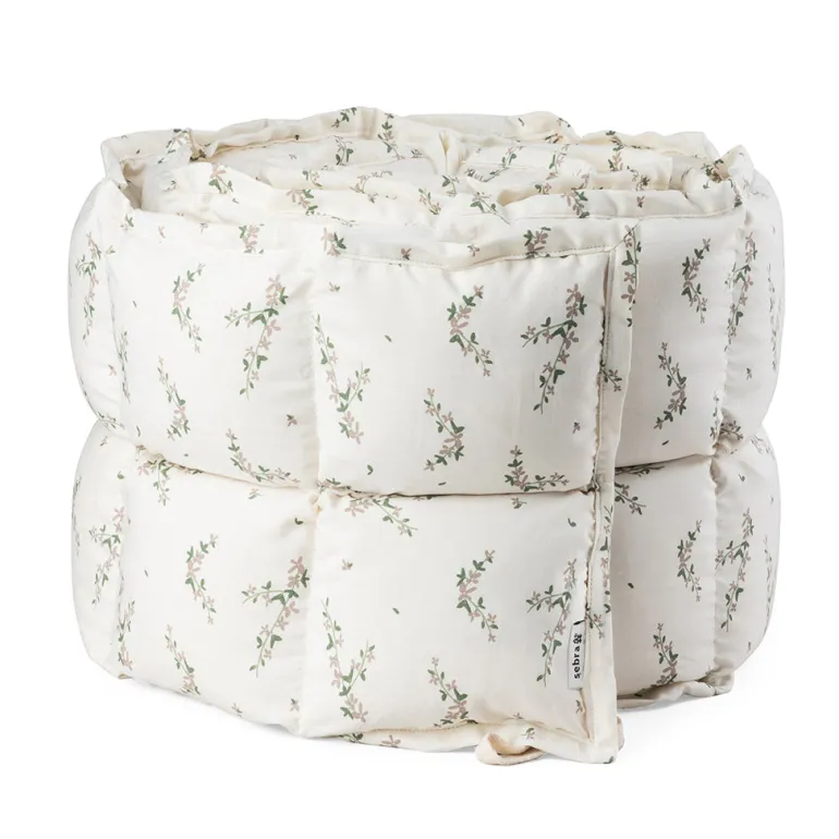 Sebra Bed Bumper, Kapok - Powder Blossom