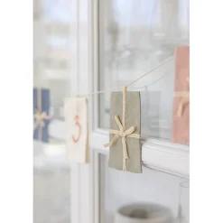 Sebra Birthday Garland with Gifts, Numbers 0-9, Organic Cotton
