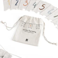 Sebra Flag Garland, Birthday Banner with Numbers 0-9