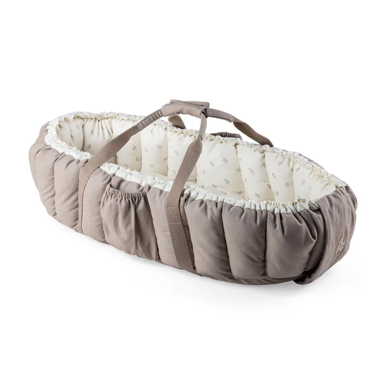 Sebra 3-in-1 Baby Nest, Baby Lift, and Play Mat, Sophora Leaves - Beige