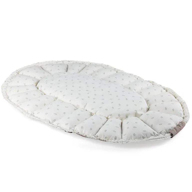 Sebra 3-in-1 Baby Nest, Baby Lift, and Play Mat, Sophora Leaves - Beige