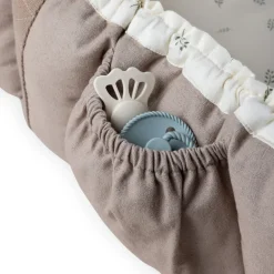 Sebra 3-in-1 Baby Nest, Baby Lift, and Play Mat, Sophora Leaves - Beige