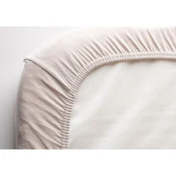 Sebra Jersey Fitted Sheet for Baby, 70 x 120 cm – Seabreeze Beige