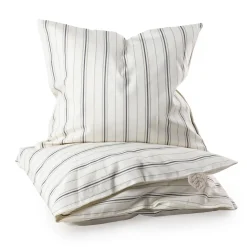 Sebra Junior Bedding Set, Organic – Cream Stripe
