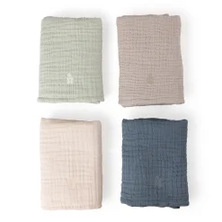 Sebra 6-Layer Muslin Changing Pads, Set of 2 - Rose