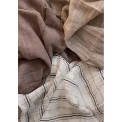 Sebra Muslin Cloths, Set of 3 - Cream Stripe, Beige
