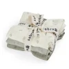 Sebra Muslin Cloths, Set of 3 – Sophora Leaves, Mist Green