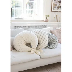 Sebra Nursing Pillow, Organic Cotton - Cream Stripe