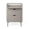Sebra puslebord i træ, 2-i-1 design m. skuffer - Jetty beige